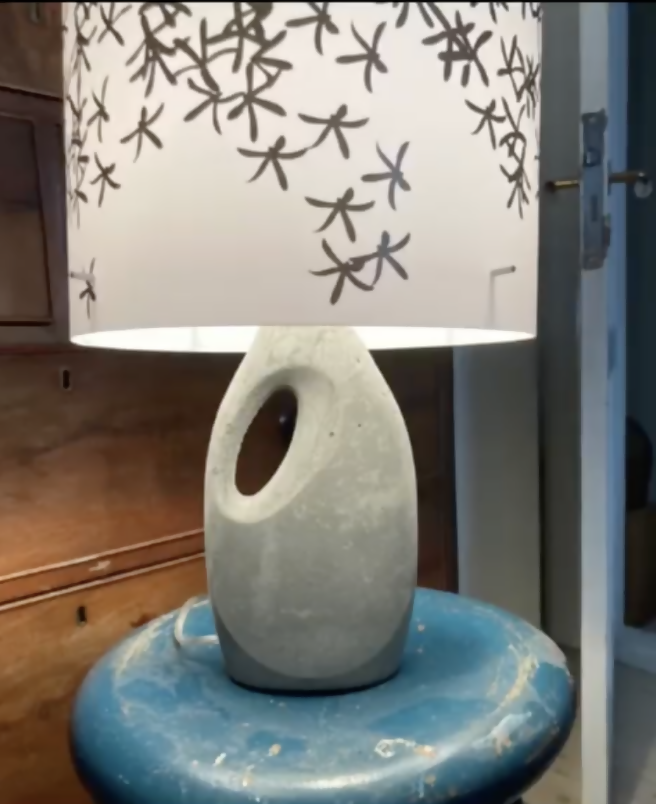 Lamp - laundry, with Barrel shade