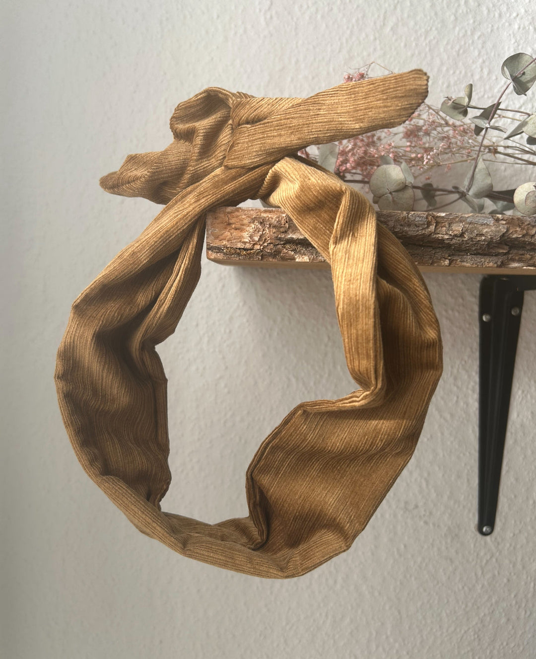 Small golden velour wireheadband