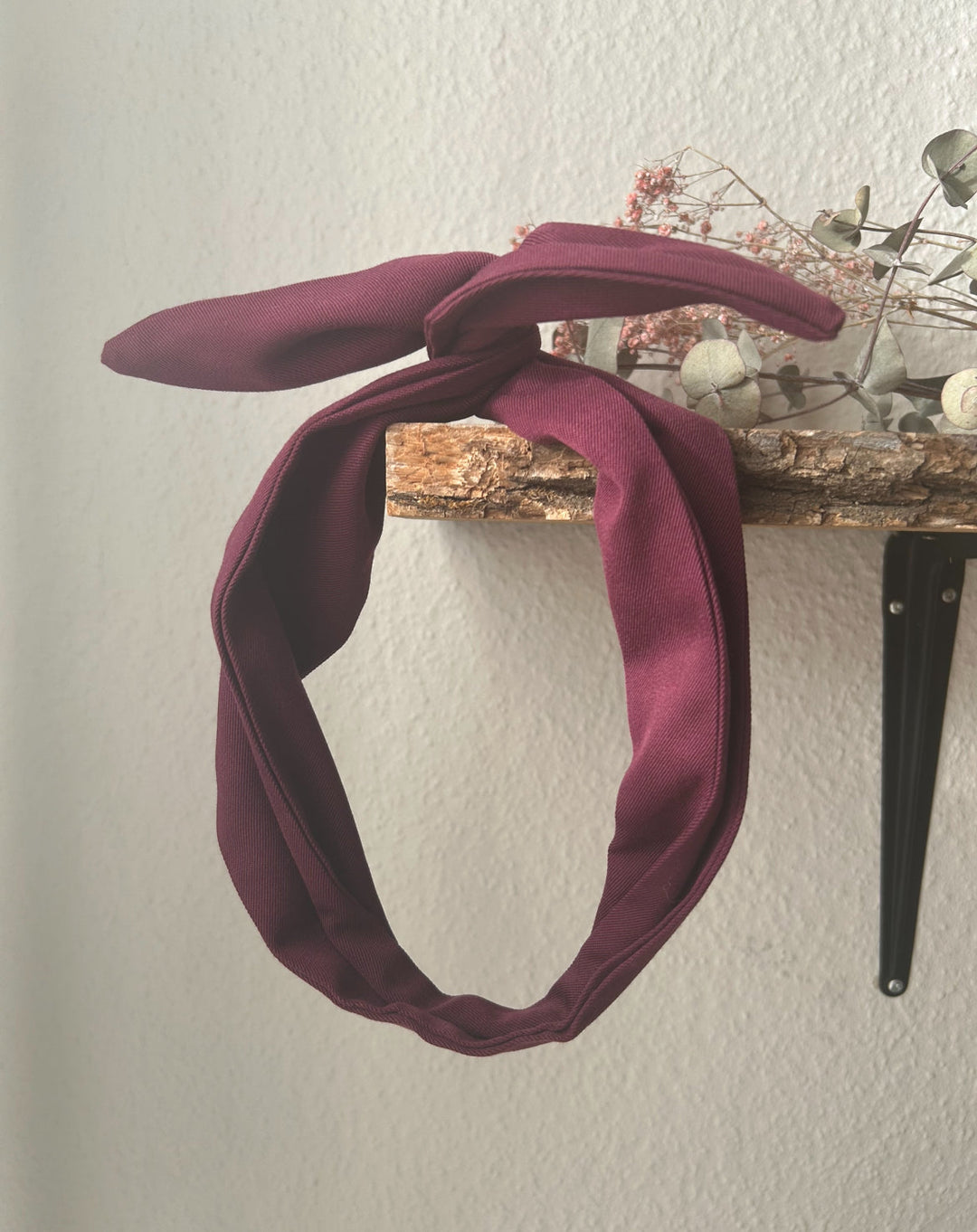 Small bordeaux wireheadband