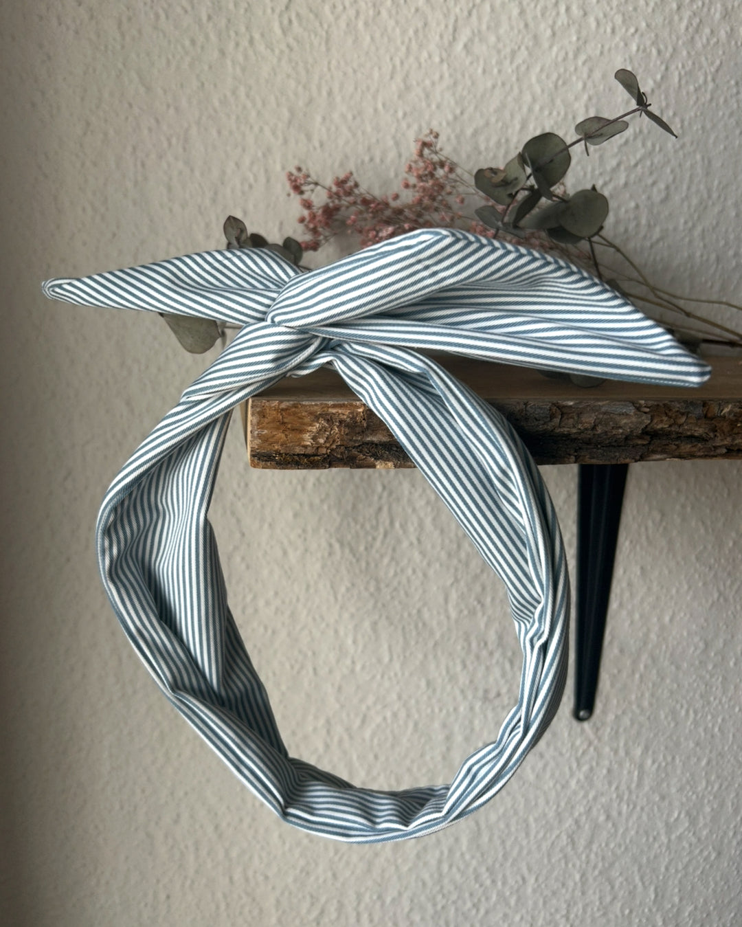 Small blue striped wireheadband