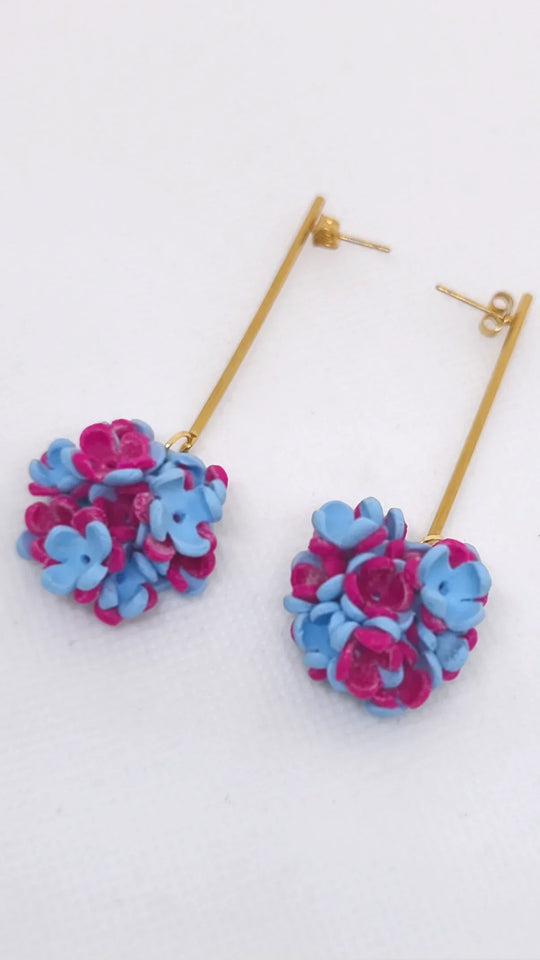 Hortensia drop øreringe