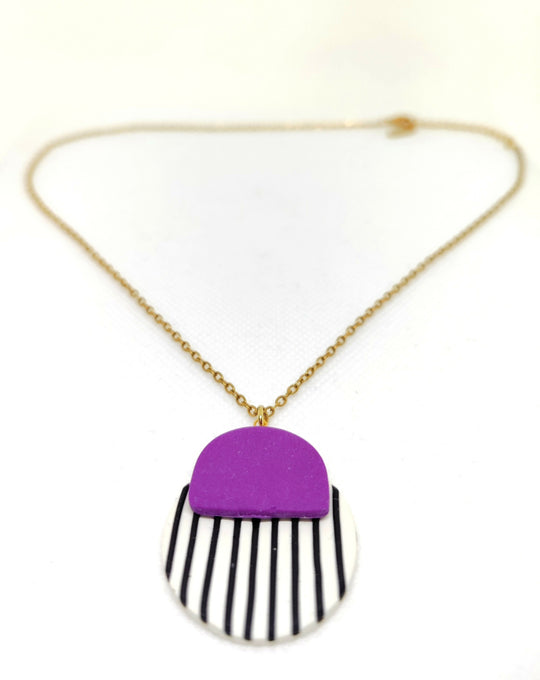 Luna stripes violet necklace 1 (2)