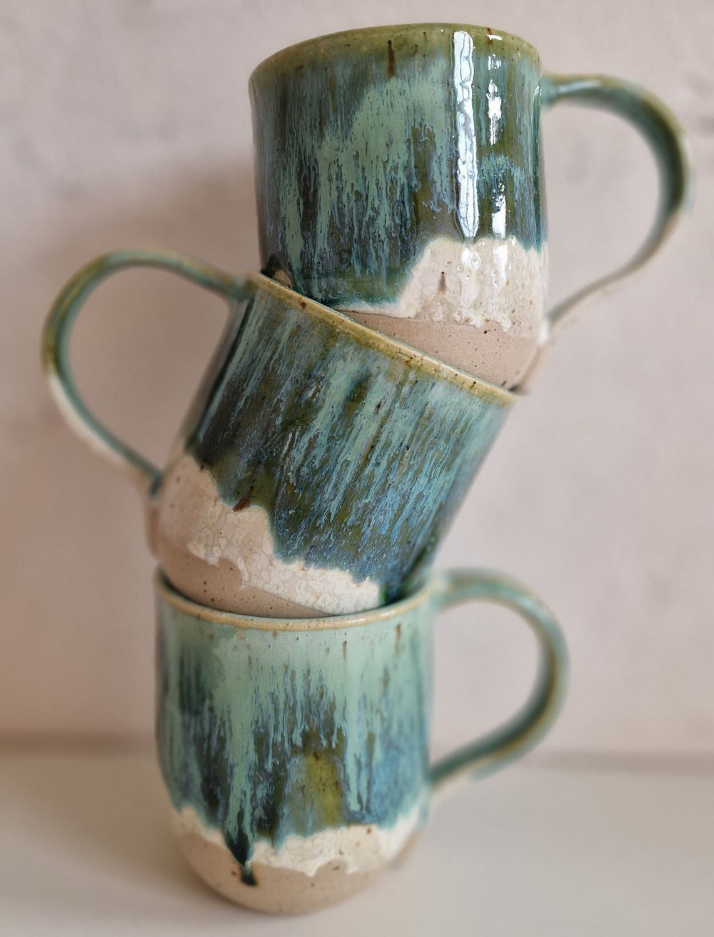 Stort krus (grøn/hvid)