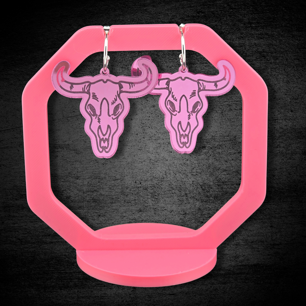 Desert Skull - lasergraverede øreringe