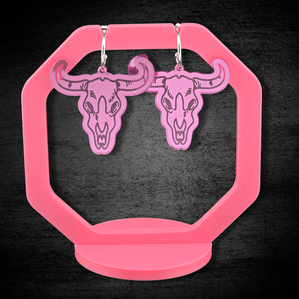 Desert Skull - lasergraverede øreringe