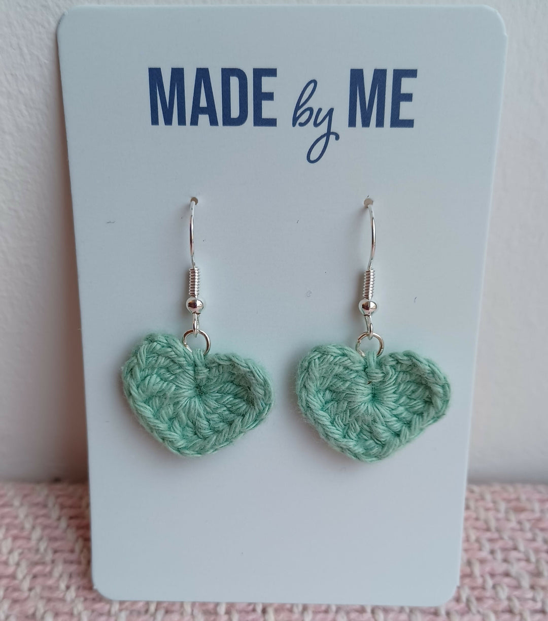 Crochet Heart Earrings