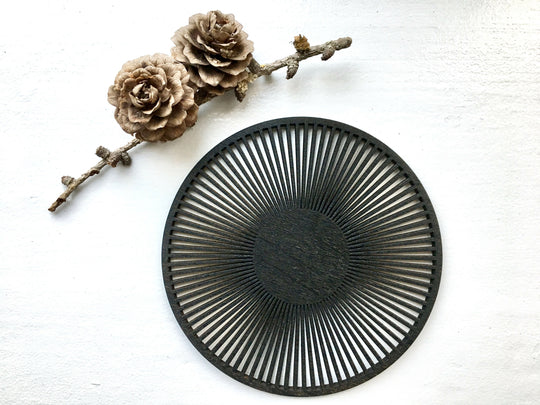 MOIRÉ coasters, set of 6, black