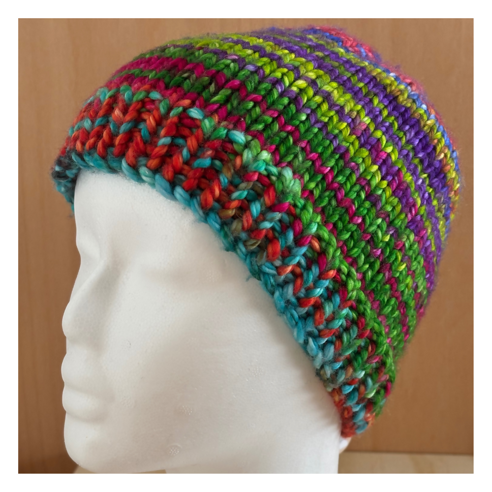 Bright Multicolor Knit Hat