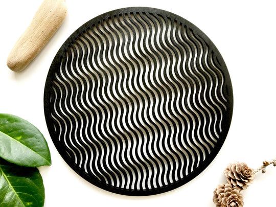 MOIRÉ trivet ø20 black