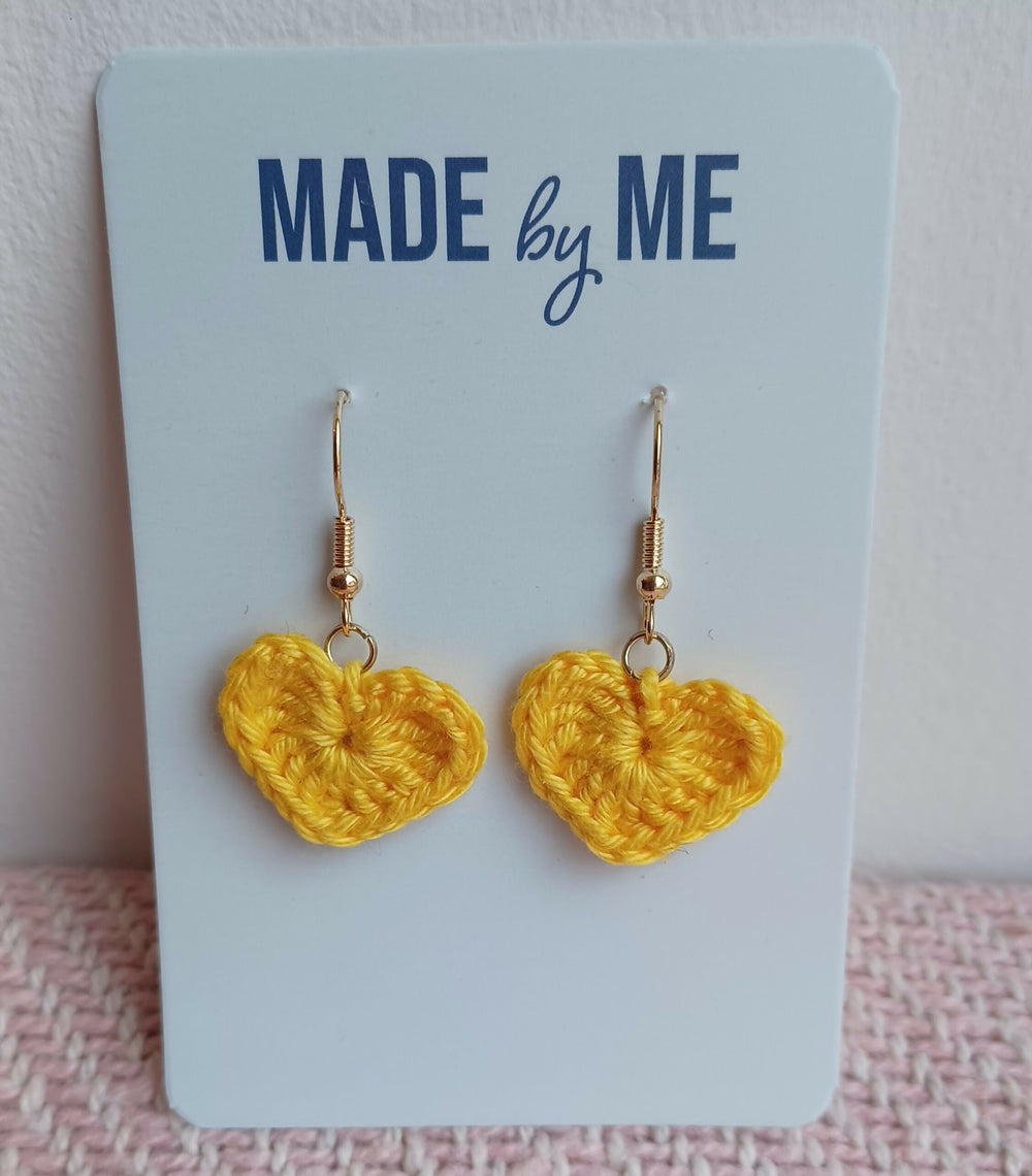 Crochet Heart Earrings