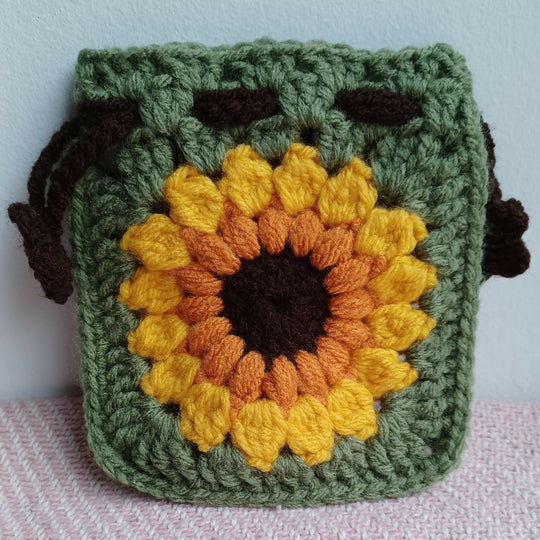 Crochet Small Sunflower Pouch - SOLD OUT