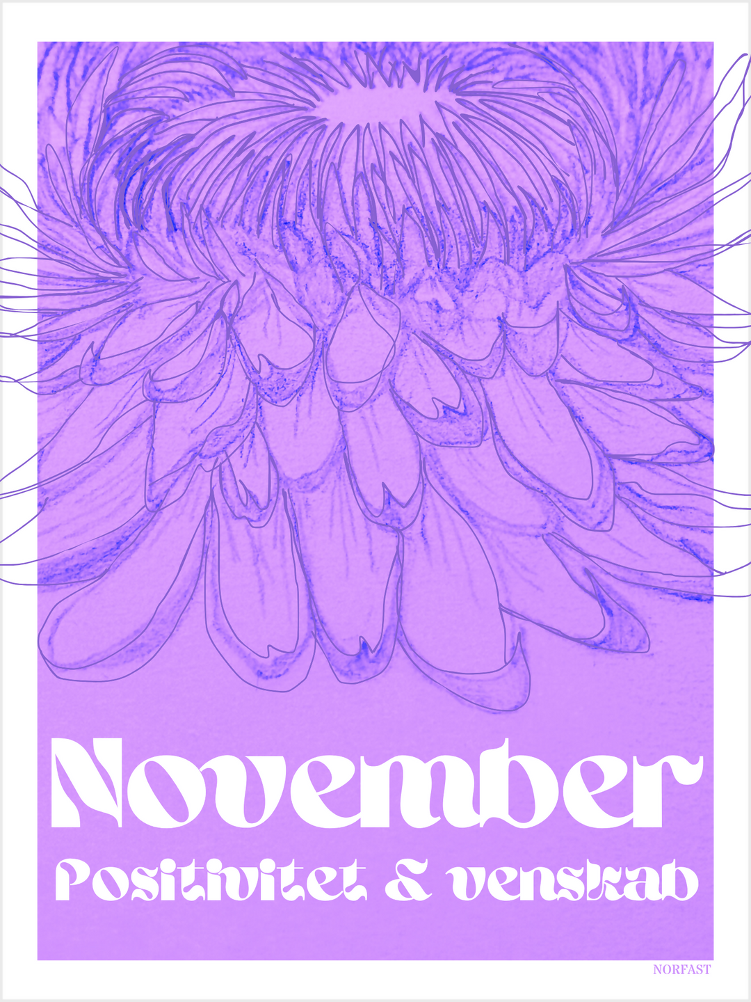 Kunstplakat x Novembers fødselsblomst