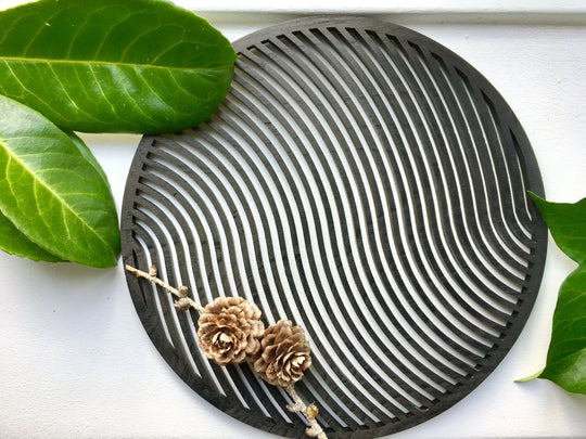 MOIRÉ trivet ø20 black