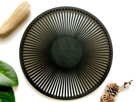 MOIRÉ trivet ø20 black