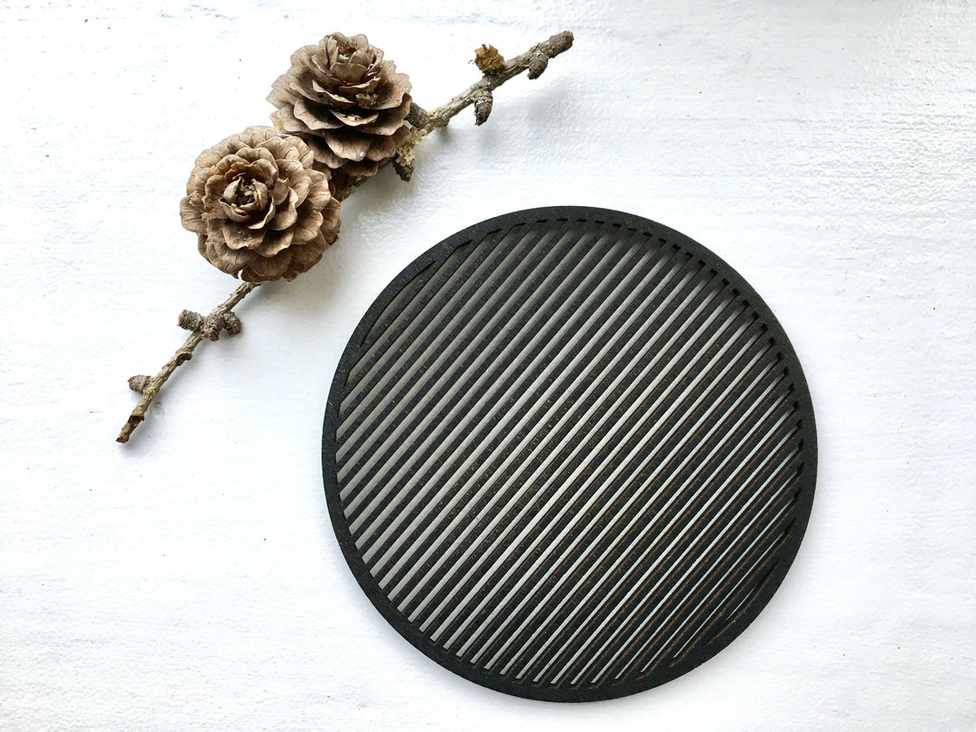MOIRÉ coasters, set of 6, black