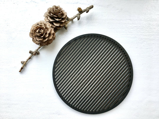 MOIRÉ coasters, set of 6, black