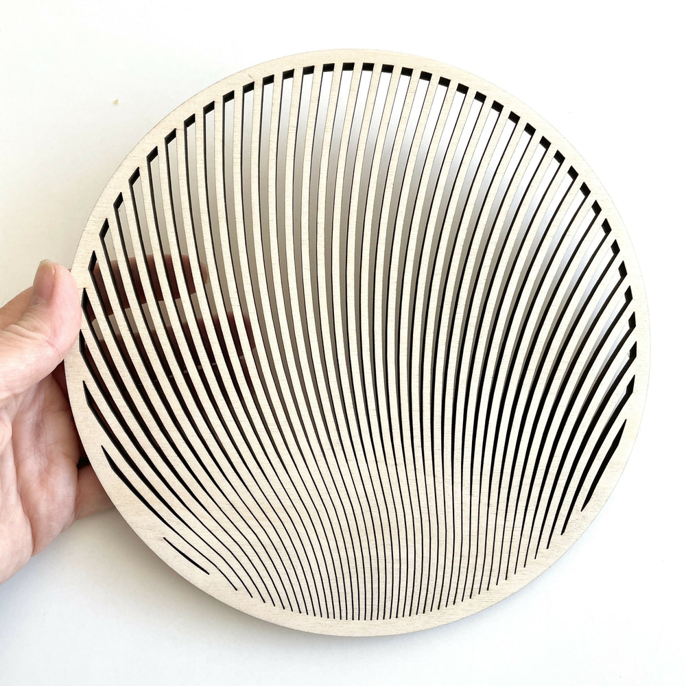 MOIRÉ trivet ø20 natural birch