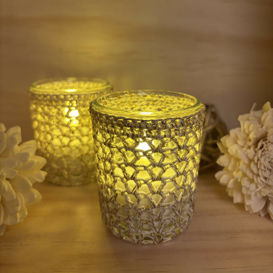 Crochet votive holder