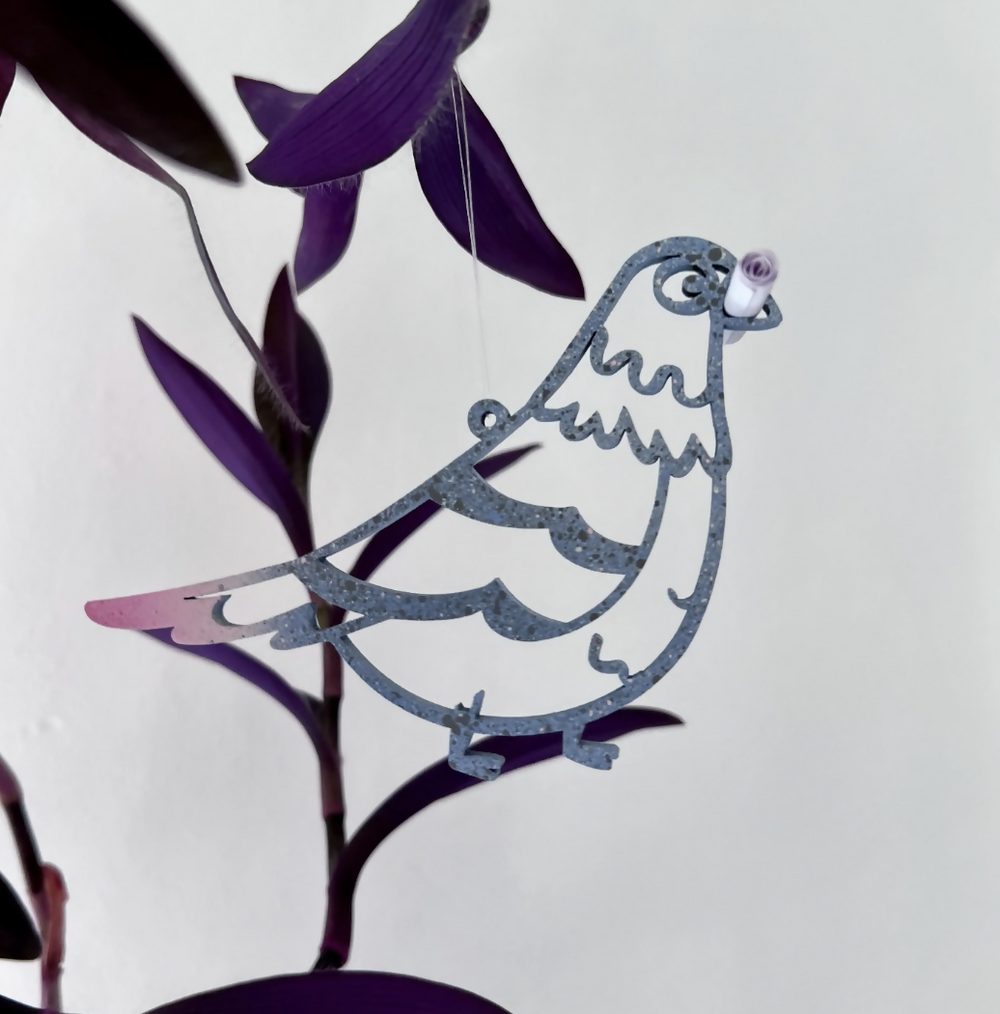 Love Bird: Carries Notes To Your Loved Ones - Pigeon Ornament