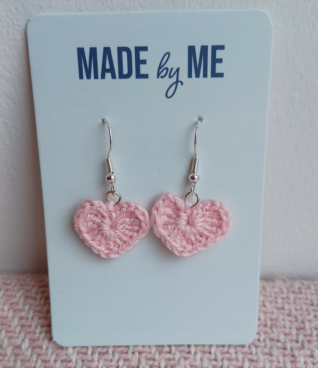 Crochet Heart Earrings