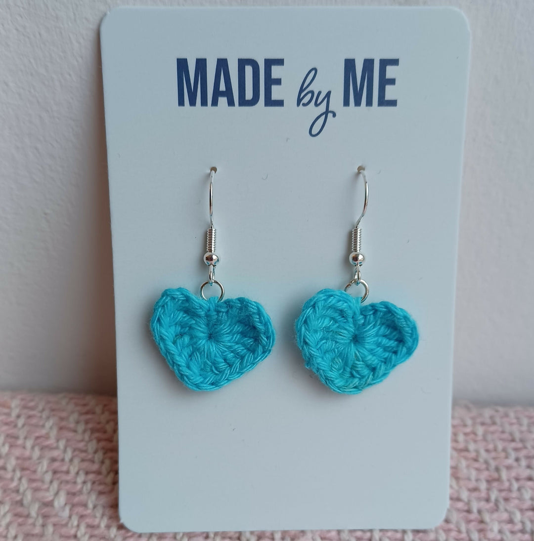 Crochet Heart Earrings