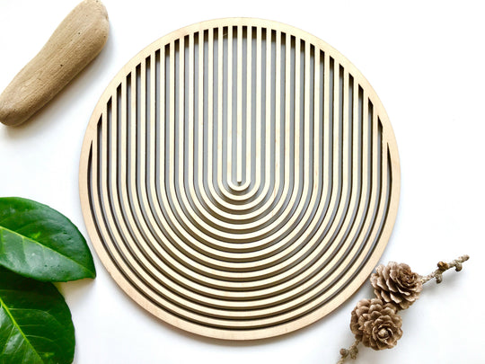 MOIRÉ trivet ø20 natural birch