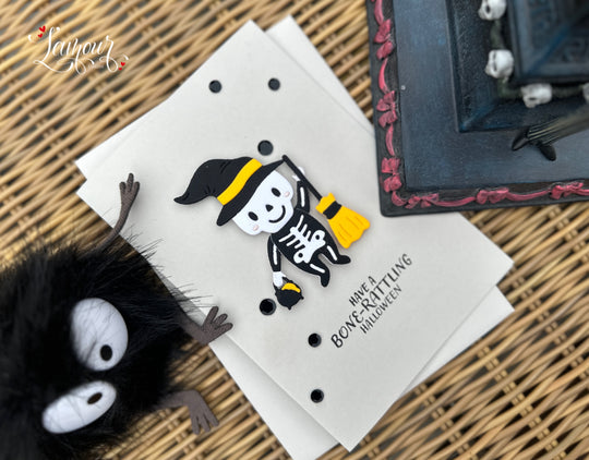 Handmade Halloween Card "Bone-Ratlling"