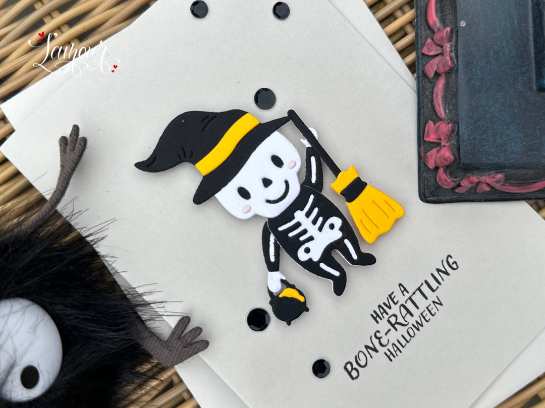 Handmade Halloween Card "Bone-Ratlling"