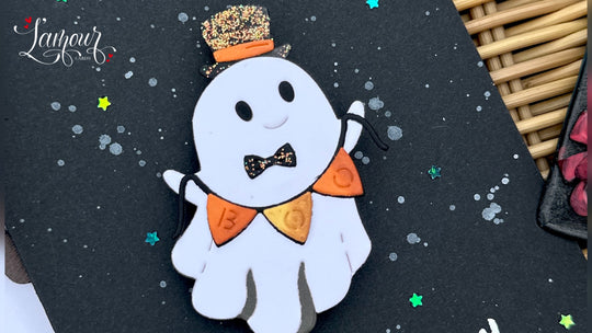 Cute Wobbly Ghost Handmade Card