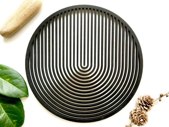 MOIRÉ trivet ø20 black