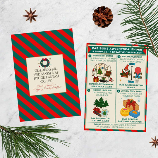 Et kig i de 4 kreative projekter i FabiBoks' adventskalender til børn