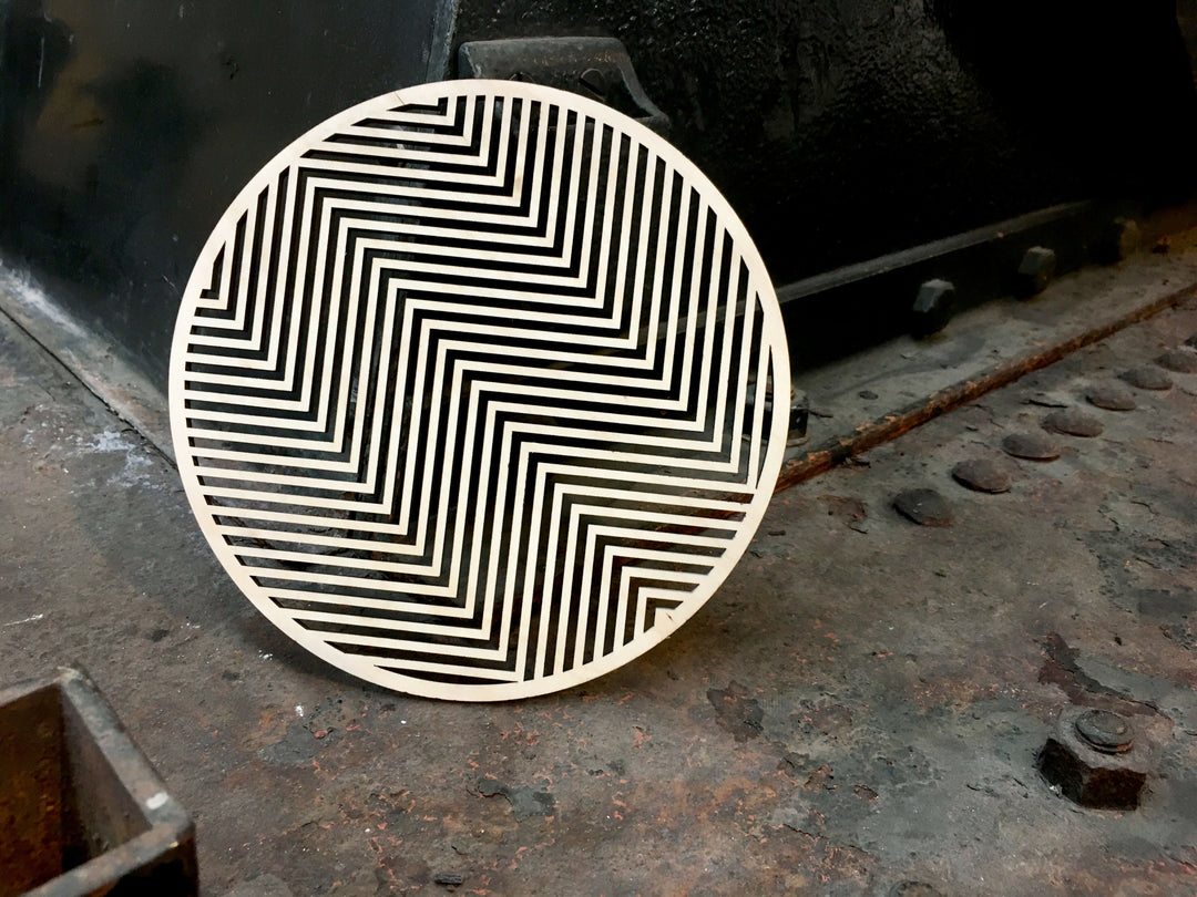 MOIRÉ trivet ø20 natural birch