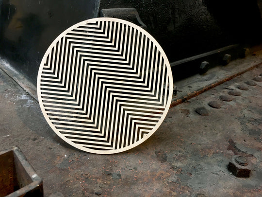 MOIRÉ trivet ø20 natural birch