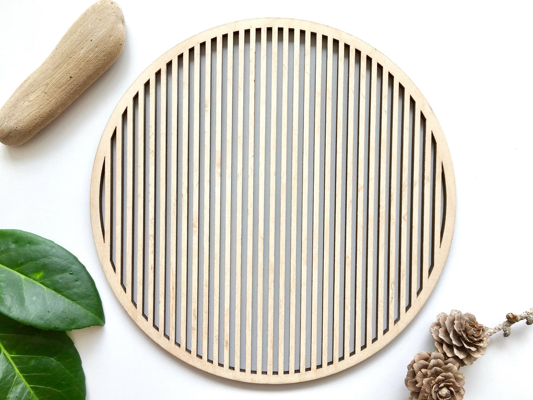 MOIRÉ trivet ø20 natural birch