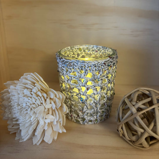 Crochet votive holder
