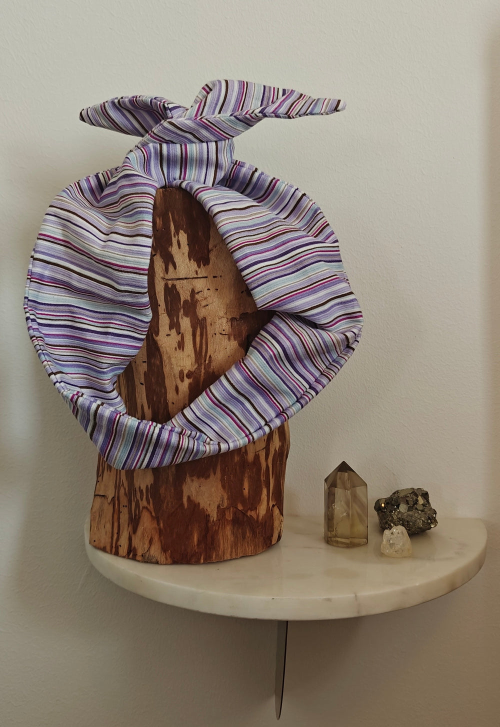 Small purple striped wireheadband