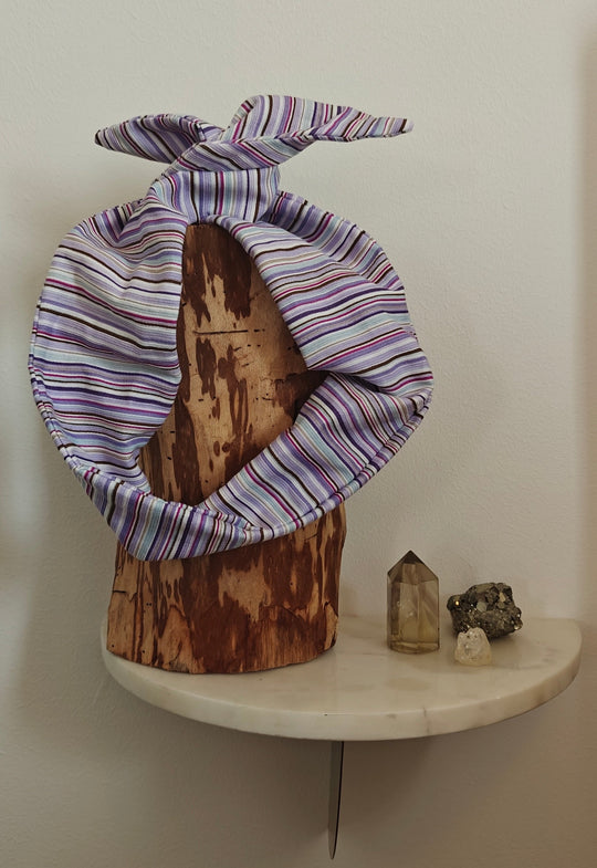 Small purple striped wireheadband
