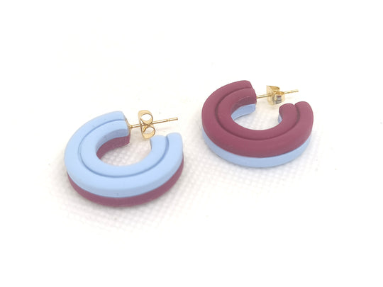 Velour Hoops | Timeless Two-Tone Earrings