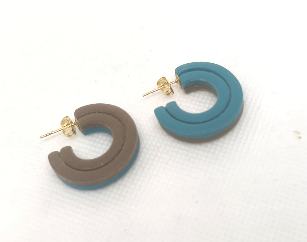 Velour Hoops | Timeless Two-Tone Earrings