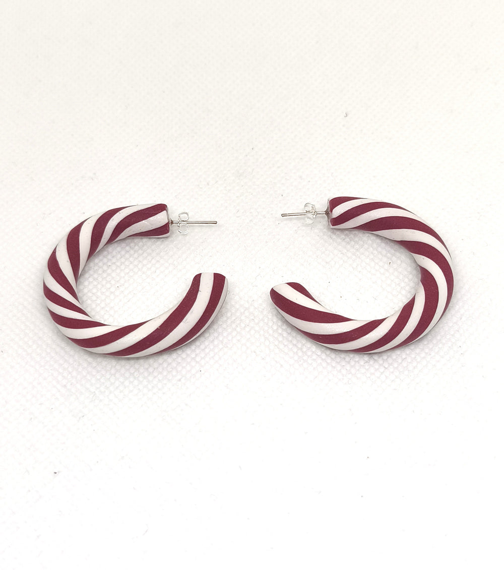 Peppermint Twist Hoops