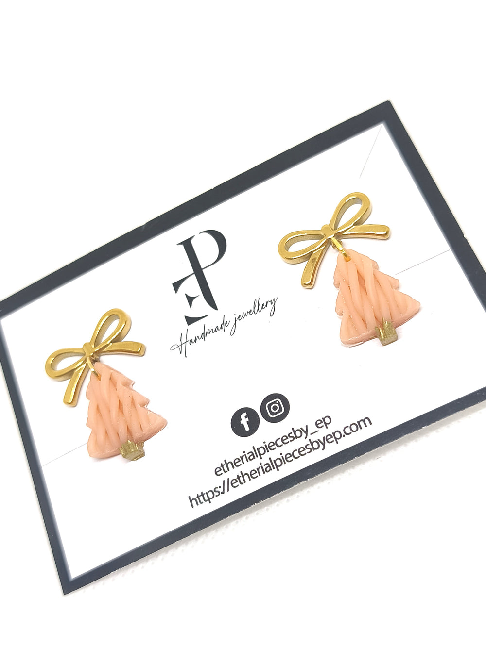 Strikket Juletræ Sløjfe Øreringe