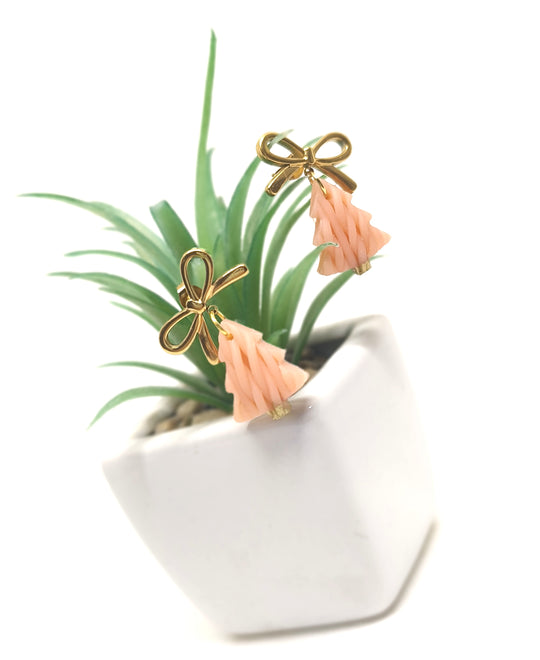 Strikket Juletræ Sløjfe Øreringe