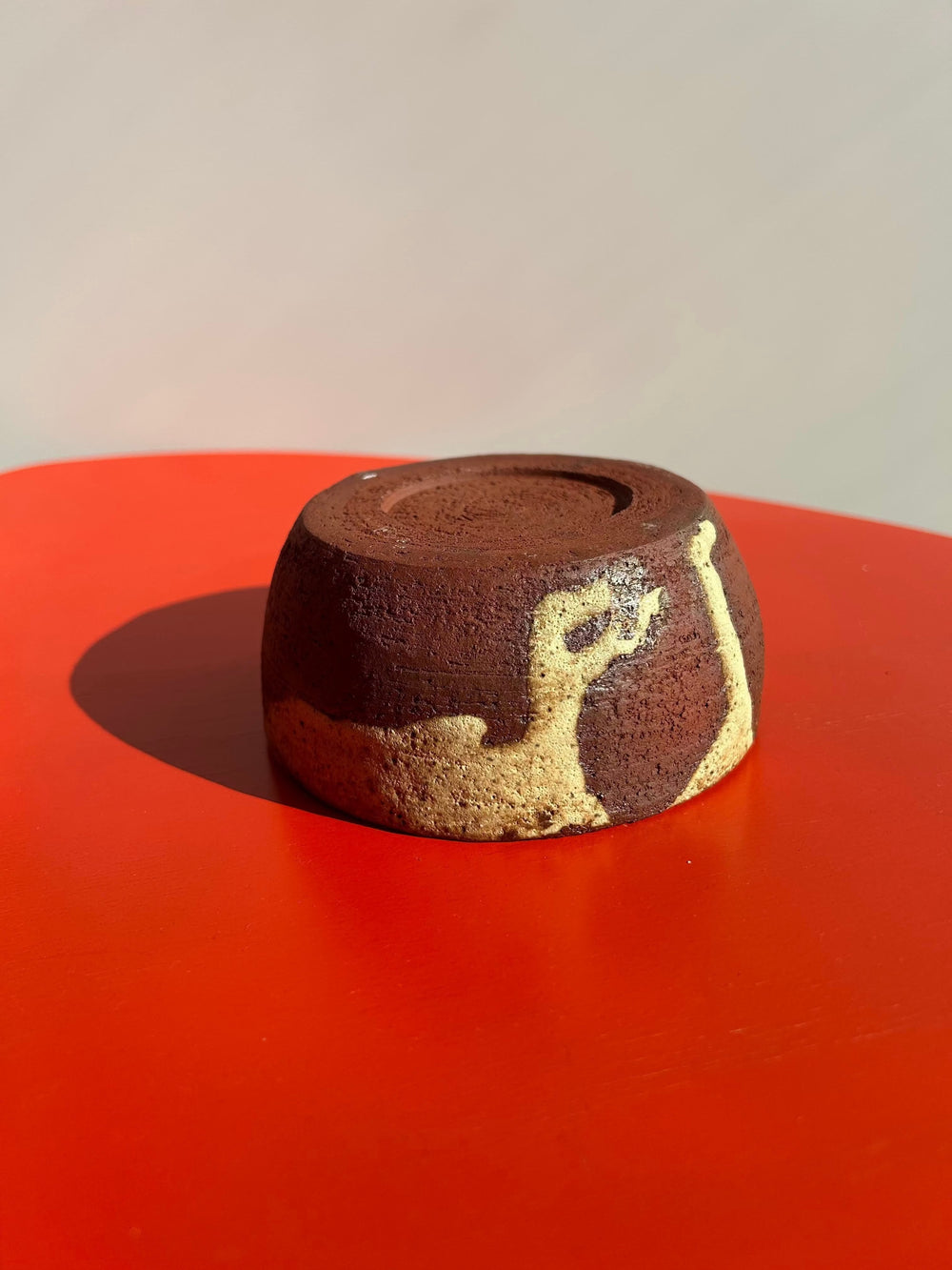 Red Stoneware Bowl