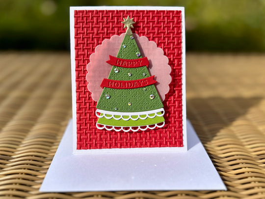 Happy Holidays Christmas Tree – Handmade Card