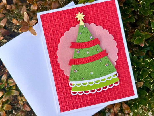 Happy Holidays Christmas Tree – Handmade Card