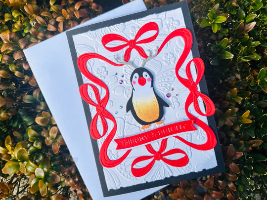 Penguin Holiday Cards – Handmade Christmas Card