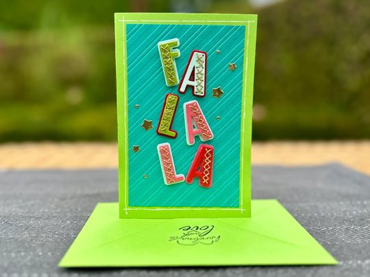 Fa La La Handmade Christmas Card
