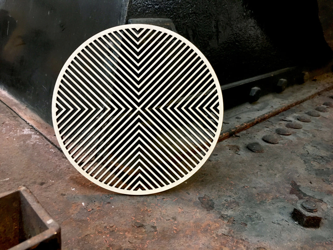 MOIRÉ trivet ø20 natural birch