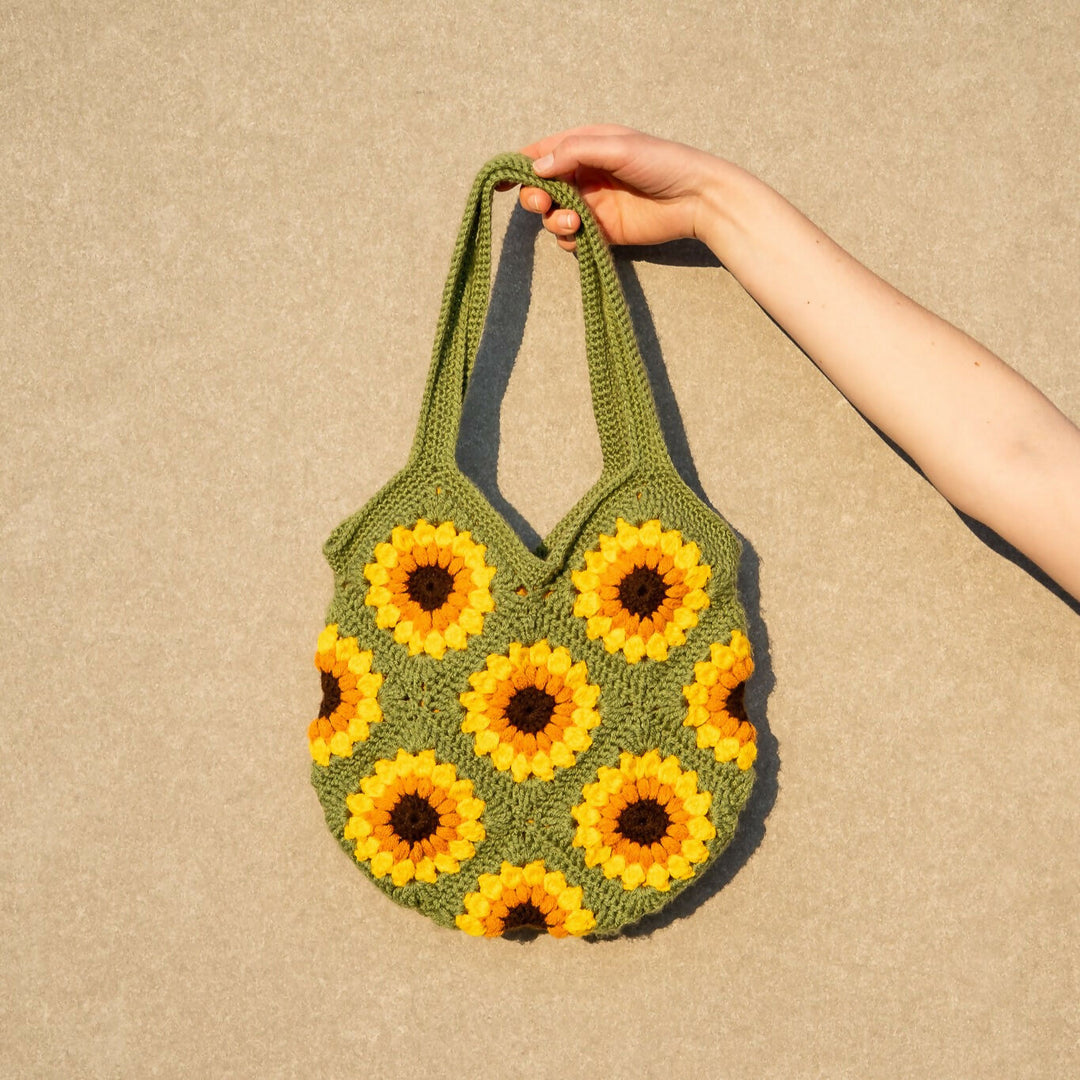 Crochet Sunflower Tote Bag – Nordic Makers Market - Main Image