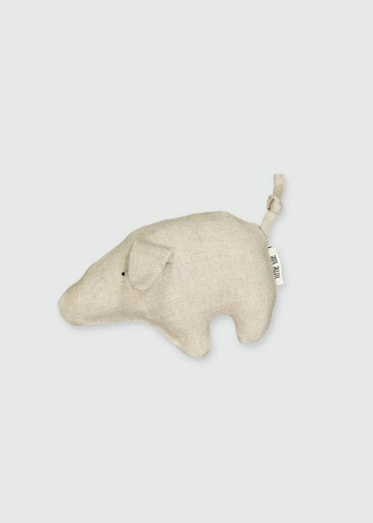 Children’s Plush Pig – Upcycled Linen